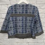 CAbi  Womens Reina 21 Club Jacket Blazer Size M Blue Black Bow Buttons 5294 Photo 6