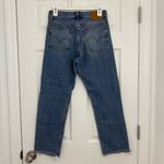 Levi's Levi’s Wedgie Straight Jeans Women’s 26 Button Fly Frayed Hem Blue Denim Photo 5