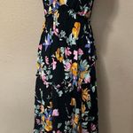 Lulus  Beloved Bae Black Floral Print Tie-Strap Tiered Maxi Dress Photo 0