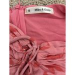 Mika & Gala  Pink Floral Ruffle Mini Dress Size Small Preppy Summer Vacation Photo 8