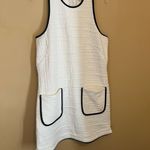 Anthropologie Maeve Patch Pocket Mini Dress M Ivory Black Cotton Stretch NWOT Size M Photo 5