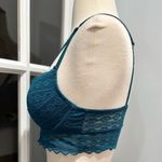 PINK - Victoria's Secret Victoria's Secret PINK Teal Lace Strappy Push-up Bralette Photo 3