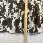 J.Crew  Skirt Womens Brown Cream A-Line‎ Flare Floral 100% Linen Size Medium Photo 3