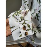 Pretty Little Thing Women White Floral Polyester V-Neck Long Sleeve Blouse Size L Photo 6