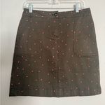 Boden USA Boden brown with Pink polka dots mini skirt pockets size 4 preppy‎ Y2K Photo 0