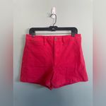 Madewell  Emmett Red High Waist Tailored Cotton Shorts Vibrant Style Sz 30 Photo 1