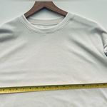 Uniqlo NWOT  cream velour set crew sweatshirt wide leg elastic waist pants L Photo 4