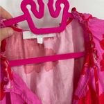 Sugar Lips  Red & Pink Floral Sparkle Tassel Blouse Photo 5