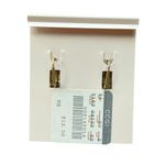 Vintage Casual Corner Gold tone Drop earrings with hook Red and Black stone Photo 2