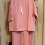 Pink Scuba Material Short Sleeve Top and Pants Set Size M Photo 1