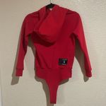 BEN TAVERNITI UNRAVEL PROJECT Red Hoodie Bodysuit Small Photo 7