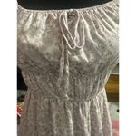 Light Floral Print Square Neck Mini Dress White Photo 1