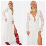 For Love & Lemons 💕💕 Frances Lace Maxi Dress ~ White Small S NWT Photo 1