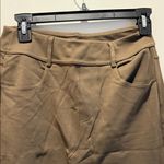 Halara NWT Brown Women's stretch Skirt size S. Flat front pockets midi w/slit Photo 1