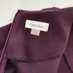 Calvin Klein  Purple 3/4 Bell Sleeve White Faux‎ Pearls Trim Sheath Dress Size 4 Photo 10