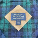 Pendleton Deep Pile Soft Sherpa Jacket Medium Blue Green Night Watch Pla… Photo 2