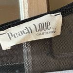 Peach Love California  Black Mesh Bodysuit with Rhinestones. NWT. Size Med. Photo 4