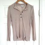 Reiss  Hallie Grandad Top Long Sleeve Henley Blouse Size M Photo 1