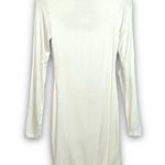 Naked Wardrobe NEW  Bodycon Cutout Long Sleeve Mini Dress White Size Medium Photo 2