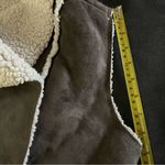 Dylan  faux suede and shearling vest brown and tan size petite small Photo 7