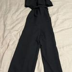 Aritzia Babaton Black Flutter Jumpsuit Sleeveless Wide Leg Ankle Length Belted 2 Photo 0