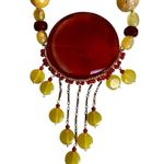 Carnelian & Stone Fringe Statement Necklace Photo 11