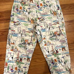 Wildlife Sportswear Women's Size 12 Parisean Scene Capri Pant Fun Whimsy Photo 0