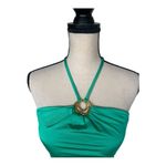 Sunshine 79 Green Gold Ring Halter Neck One Piece Swimsuit Size 10 Photo 9