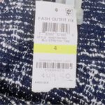 Maison Jules  Size 4 Blue/White/Silver Metallic Tweed Back Zip Lined Skirt Photo 6