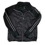 Tangerine  Jacket Women's Size Medium Active Stripe Track Black White Stripes Photo 0