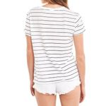 Wildfox NEW Triceratops Stellar Stripe Crew Dinosaur Distressed Destroyed Top XS Photo 1