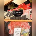 Bebe  Rose Floral Corset Top Size 6 Collar Black Soft Goth Fairy Grunge Baddie Photo 5