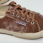 Superga  Velvet Sneaker Blush Deep Rose Low Trainer size 36 Photo 4