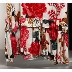 Petal and Pup White/pink Floral Print Ruffle Hem/sleeves Dress Large Cottagecore Photo 2