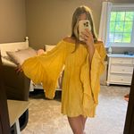 Boutique Yellow Flowy Dress Photo 1
