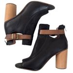 Miz Mooz EUC  Leather Samina Heeled Bootie Sandals Black Size 7 1/2 Photo 0