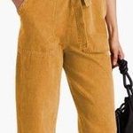 Alex Mill Womens Ollie Jumpsuit Sleeveless Cropped Denim Golden Khaki NWT XL Tan Photo 0