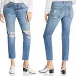 Rag and Bone Dre Low-Rise Boyfriend Marie Womens 32 Denim Blue Distressed Raw Hem Photo 1