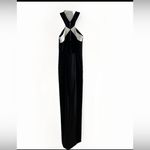 Elizabeth and James  Black Mila Halter Maxi Gown Slit Dress‎  Evening Designer XS Photo 7