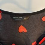 Shein Black and Red Heart Crop Top Size 0X Photo 3