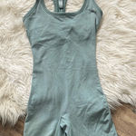 SKIMS  Cotton Onesie mid thigh in a light green/sage XS Photo 0