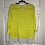 Signature Studio  Women’s top with chiffon hem - yellow with blue owl - Size XL Photo 1