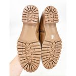 Stuart Weitzman Laine Boot Tan Combat Lace Up Pearl Button 7.5 Photo 5