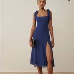 Reformation Twilight Midi Dress Danube Navy Blue 2 Photo 2