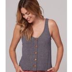 Knot Sisters  Alyssa Blue Button Down Tank Size XS Photo 0