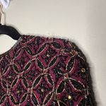 Vintage silk beaded short sleeve jacket Black Photo 11