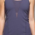 Lululemon Exquisite Mesh Tank Top Nightfall Deep Blue Purple Built In Bra Size 4 Photo 0
