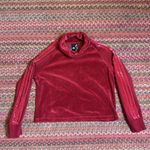Adidas RED VELVET VELOUR PULLOVER SWEATSHIRT MOCK NECK Photo 4