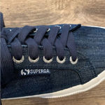 Superga  athletic shoes.  Size: 8 (women’s).  Denim look. Photo 3