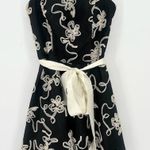 Masquerade Dress Black Cream Y2K Formal Prom Party Cocktail Ribbon Belt Size 7/8 Photo 0